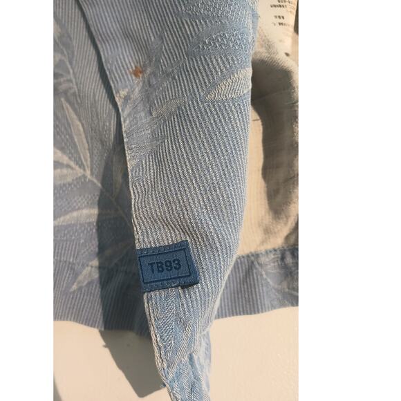 Tommy Bahama 100% Silk Hawaiin Short Sleeve Button Up Blue Shirt XXL - Picture 8 of 10